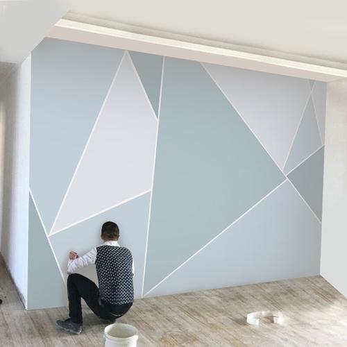 购客北欧style几何图形图案电视背景墙壁纸现代简约客厅5d立体墙纸