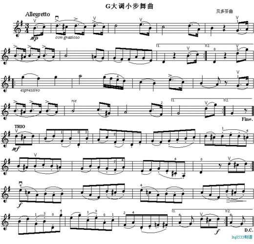 6,g大调小步舞曲(贝多芬)