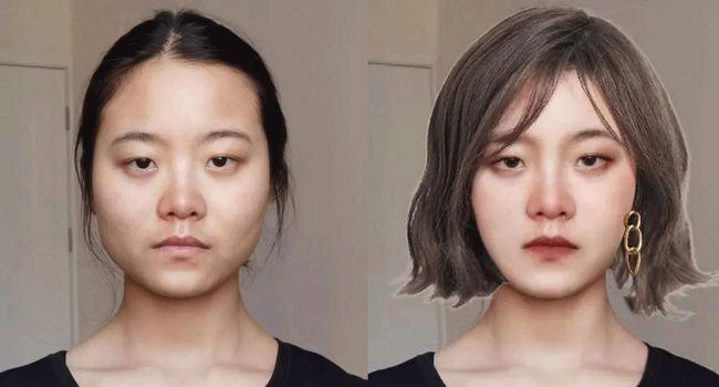 方脸,小眼睛,塌鼻子女生,换个短发立马变韩国气质小姐姐.