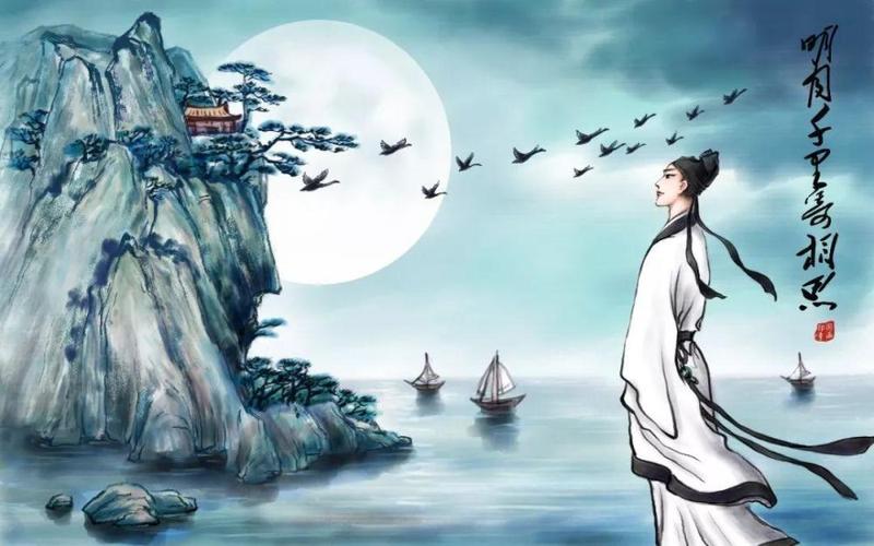 唐代诗人李白初次出四川时创作的一首依恋家乡山水的诗,峨眉山-----平