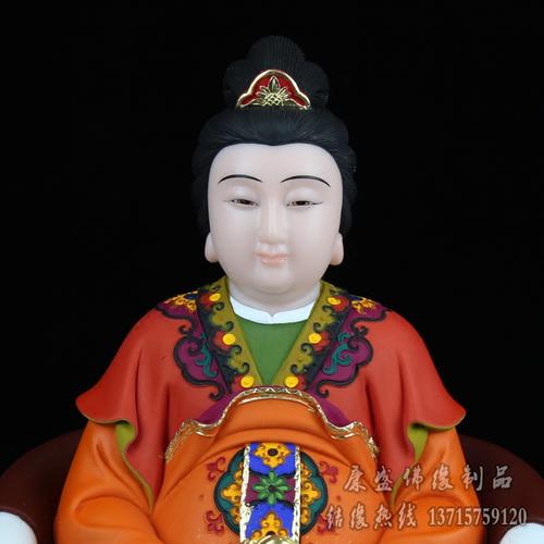 佛像教主金花银花神像金银花娘娘保家仙道道教摆件