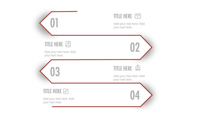 极简红色剪头让你的ppt目录页简约又高级