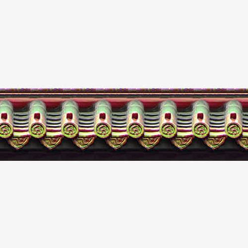 红色中国风屋檐装饰图案