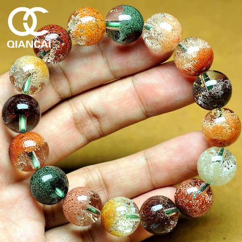 红绿幽灵手链 多宝花/彩幽灵异像水晶佛珠多圈手串 聚宝盆 男女款