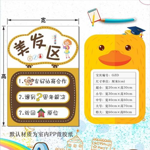 幼儿幼儿园园区角牌区域规则进区贴纸阅读科学墙贴