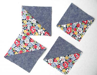 拼布基础教程:等腰直角三角形的妙用