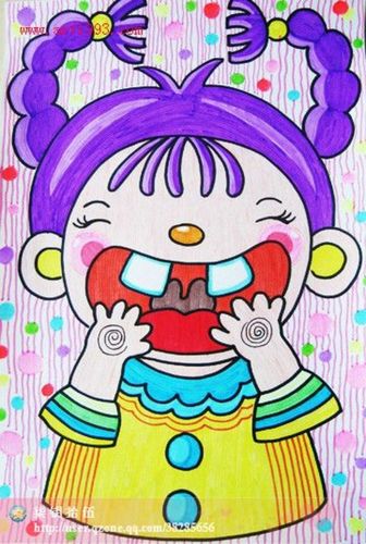 儿童画-花瓣网|陪你做生活的设计师 | 儿童画拿花的长