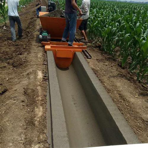全自动水渠成型机 混凝土全自动u型渠道衬砌机 t型农田水渠成型机