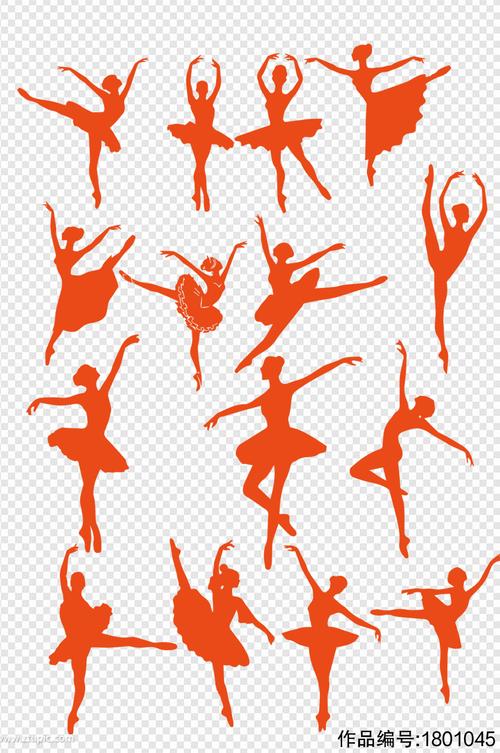 芭蕾舞适量人物剪影