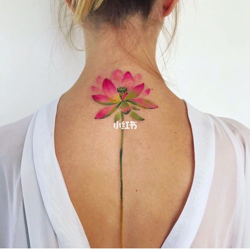 超美超性感的后背脊椎纹身_纹身_纹身也清新_美妆_彩妆