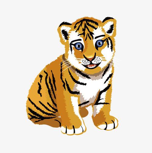 动物剪纸老虎卡通头像