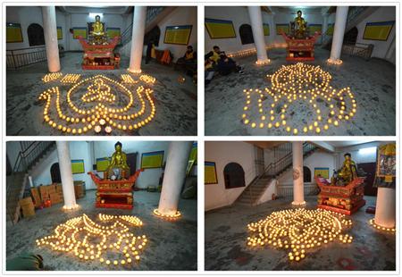 鸿运国际商城:东林祖庭举行佛陀成道日供灯法会