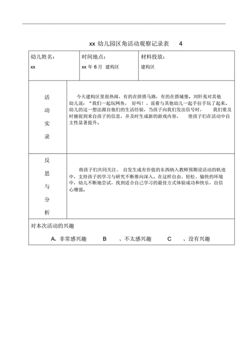 小班区角观察记录20篇.pdf 22页