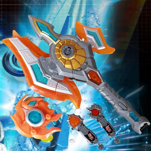 奥迪铠甲勇士3拿瓦武器装备 声光麒麟熔斧豪华套装566251包邮