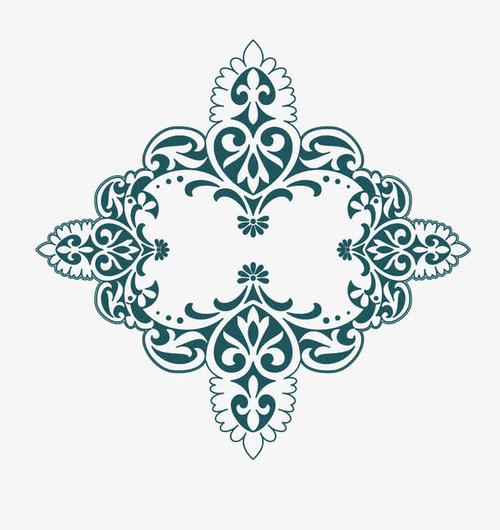 欧洲花纹装饰图案矢量图
