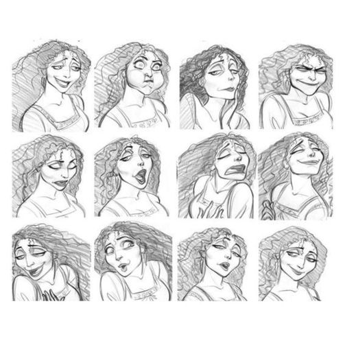 "mother gothel" expressions sheet by jin kim* art