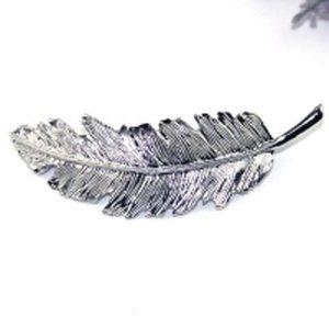 新款老式发夹 怀旧 复古韩国羽毛树叶子发夹弹簧夹头饰合金发卡边