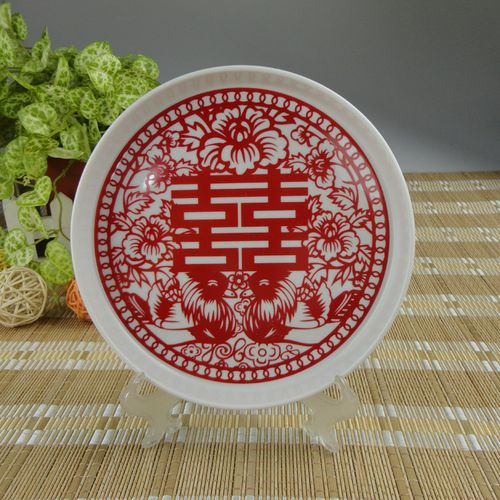 2014新款鸳鸯剪纸茶具 4杯茶具套装 6头剪纸婚庆用品茶杯茶壶
