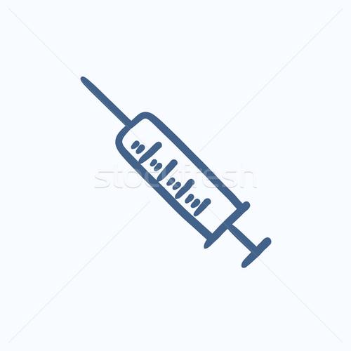 商业照片: 注射器 · 素描 · 图标 · 向量 · 孤立 · 手工绘制