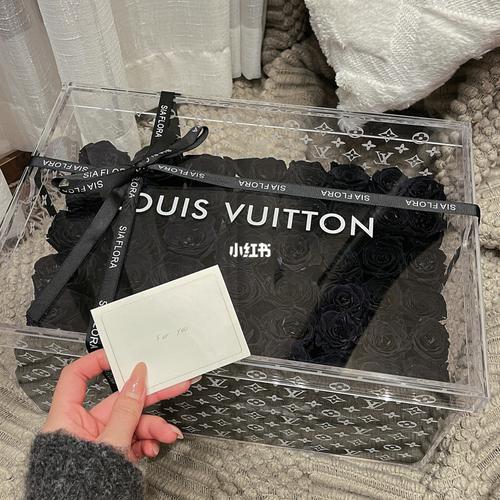 lv鞋盒  黑色永生花花盒94_永生花_花盒_男朋友_浪漫_路易威登怎么