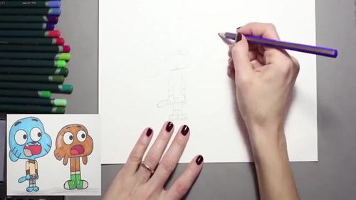 熊出没之童年熊二卡通简笔画,好可爱哦