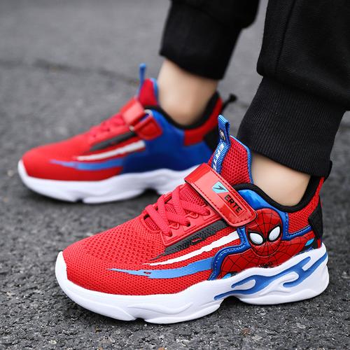 9048飞织鞋网面蜘蛛侠童鞋软底鞋男童鞋透气网面鞋儿童运动鞋男视频