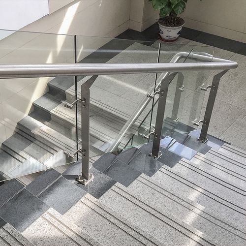 楼梯扶手钢化玻璃不锈钢护栏栏杆立柱阳台家用室外