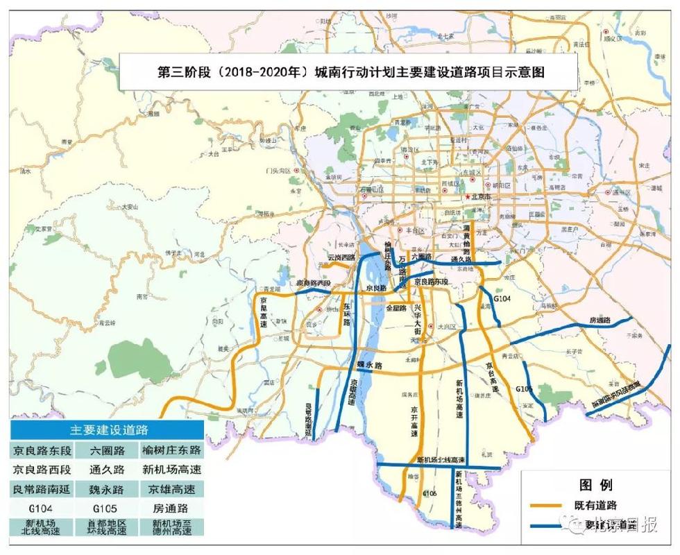 北京城南新地铁新道路规划图出炉!看看有没有修到你家门口