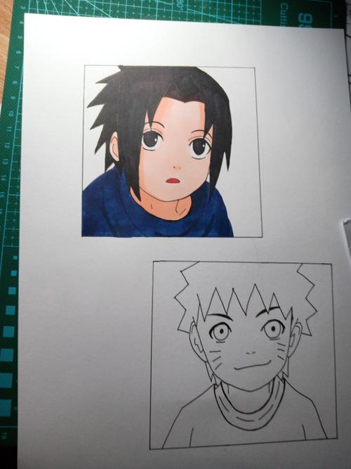 手绘/小小佐助鸣人