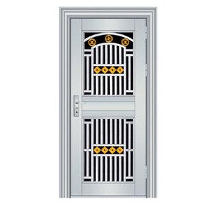 成都厂家直销不锈钢门304入户防盗门进户玻璃门单门带门头铁门