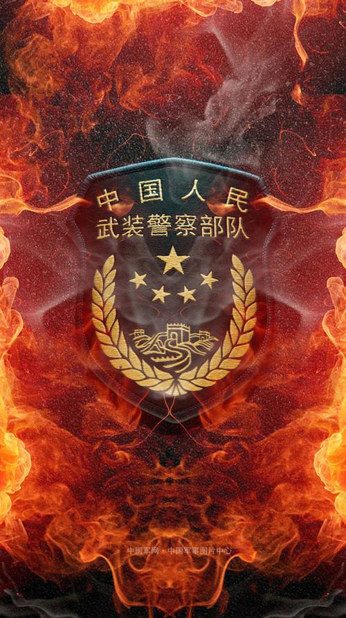 武警臂章元素手机壁纸.