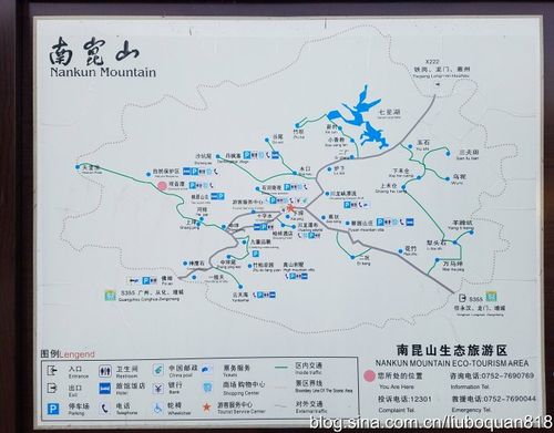 下面附图为南昆山旅游地图