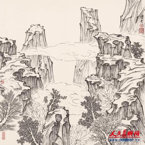 墨语探道——岳增光山水画作品展将京在开展(组图)