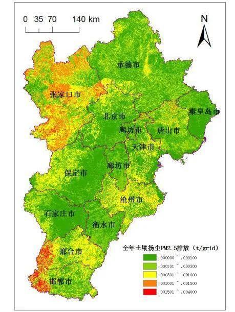 大气前沿 | 京津冀区域高空间分辨率土壤扬尘清单构建