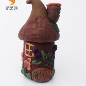 超轻粘土制作的童话小房子