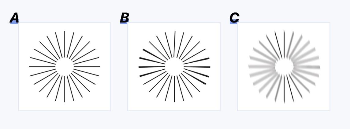 京医通 | 4个眼科测试图,1分钟测眼睛是否健康!_散光
