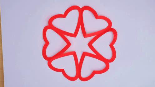 简单剪纸图案大全-鸳鸯戏水剪纸大全   5068儿童网剪窗花的详细步骤