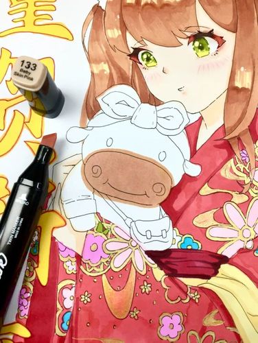 t馆绘画小课堂:【马克笔篇】牛年贺图