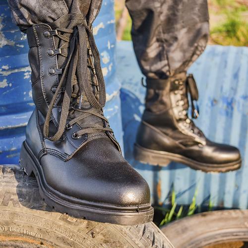 06伞兵靴飞行靴男式作战靴配发正品军靴特种兵战术靴户外训练军靴