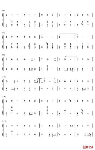 满足钢琴简谱-数字双手-肖战