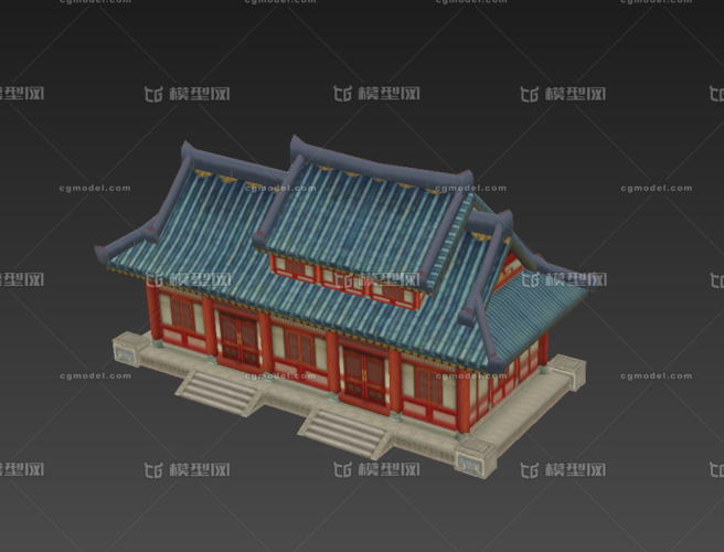 古代建筑,古建筑,古代房屋 东方建筑,页游模型