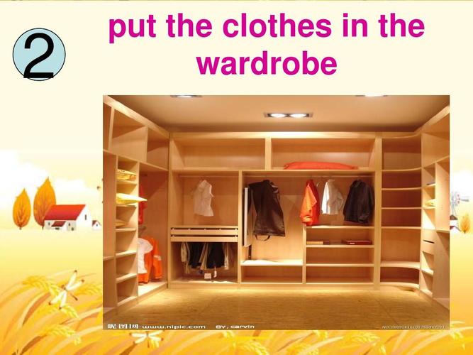 put the clothes in the wardrobe