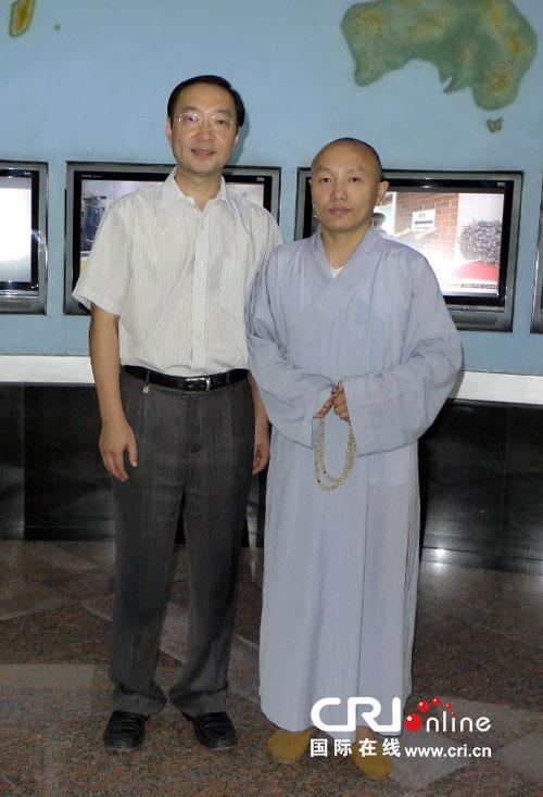 北京龙泉寺悟光法师访问国际台 愿携手弘扬佛教文化(组图)