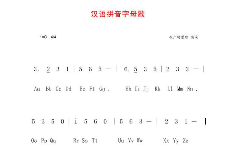 语文 【小学语文课件】26个汉语拼音字母歌的发音标注版  阿a,掰b,猜c