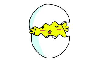 新生小鸡简笔画