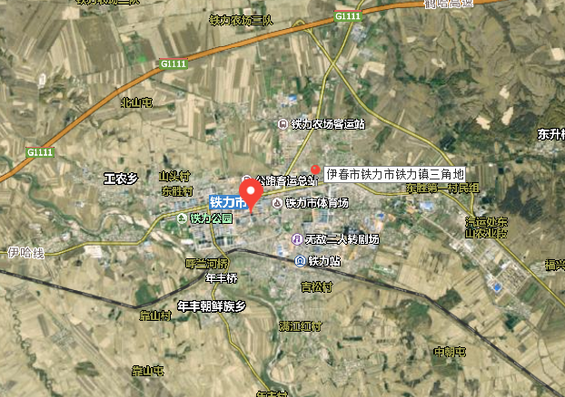 铁力市三角地地图