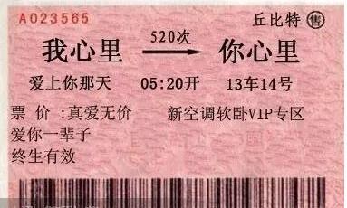 抖音我心里开往你心里动车火车票表情图520次13车14号