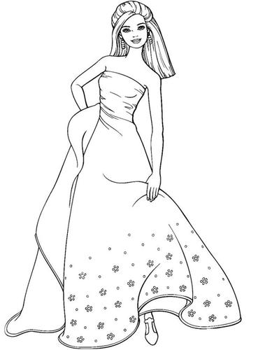 芭比娃娃简笔画
