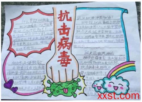 小学生防控疫情手抄报图片