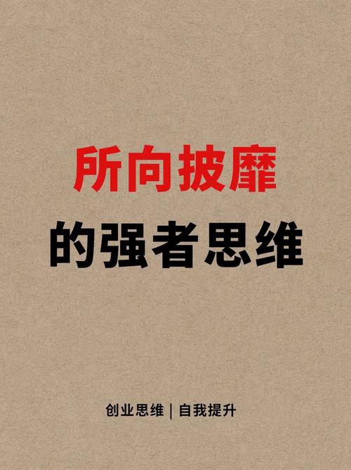 谁懂呢所向披靡的强者思维